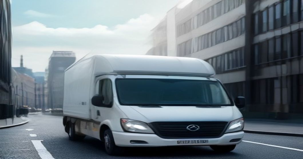 Unbranded UK delivery van for same day pallet delivery London 60 minute pickup. AGS Traders (UK) Ltd London and nationwide courier — urgent B2B courier Birmingham to London corrido